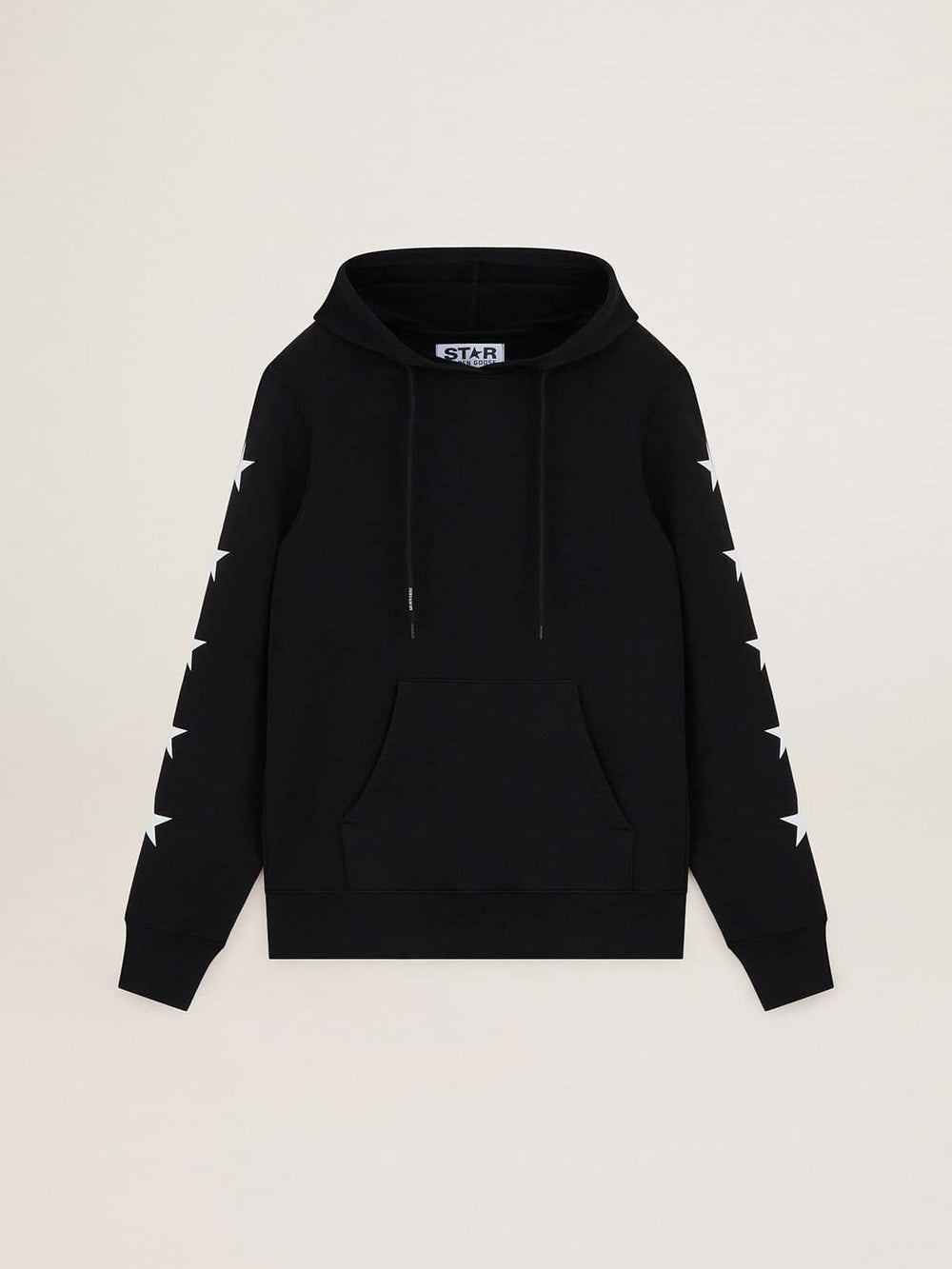 Golden Goose Black Alighiero Star Collection sweatshirt with contrasting white stars