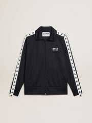 Golden Goose Dark blue sweatshirt with white strip and contrasting blue stars