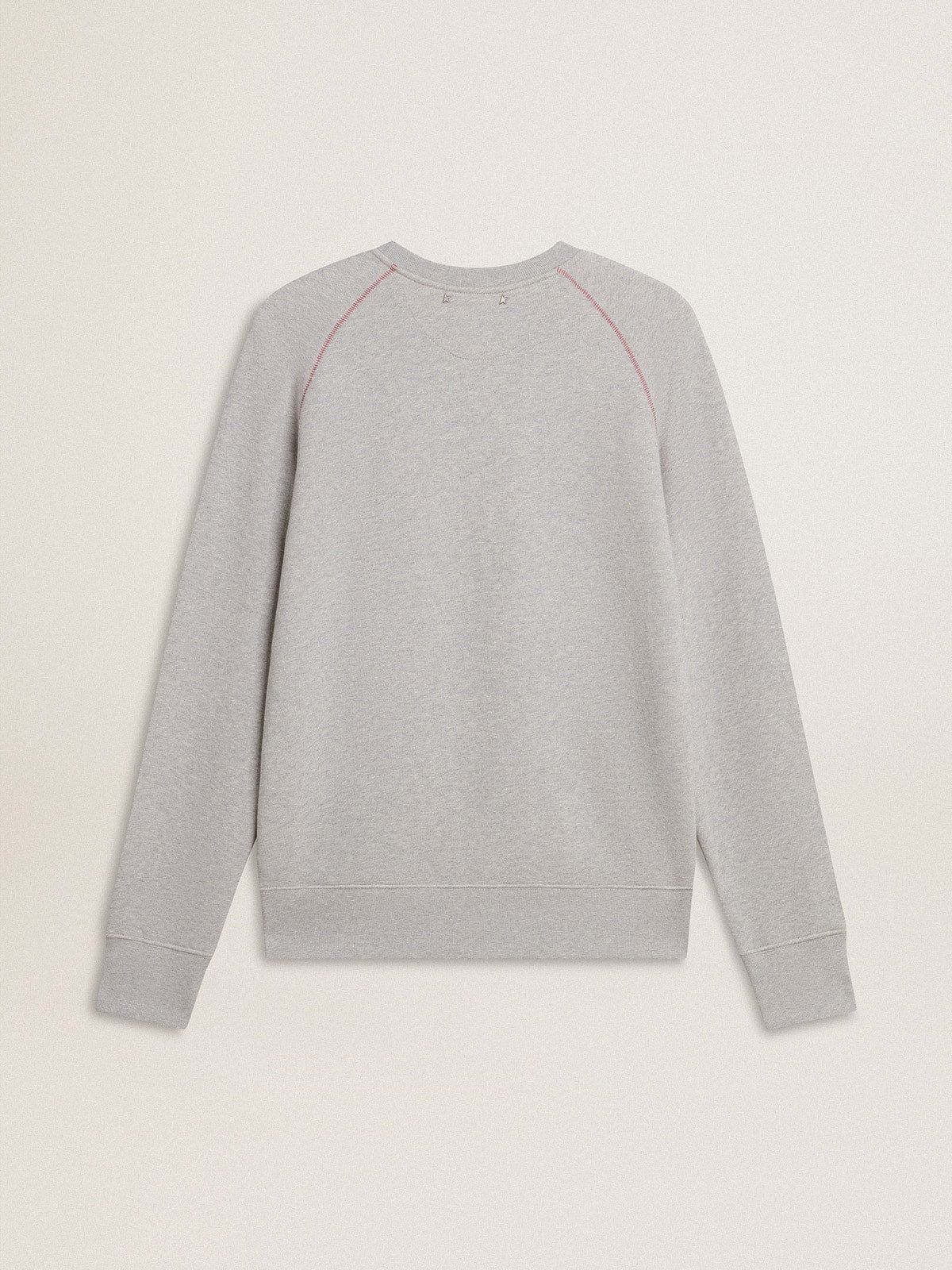 Golden Goose Men’s gray round neck sweatshirt with contrast stitching