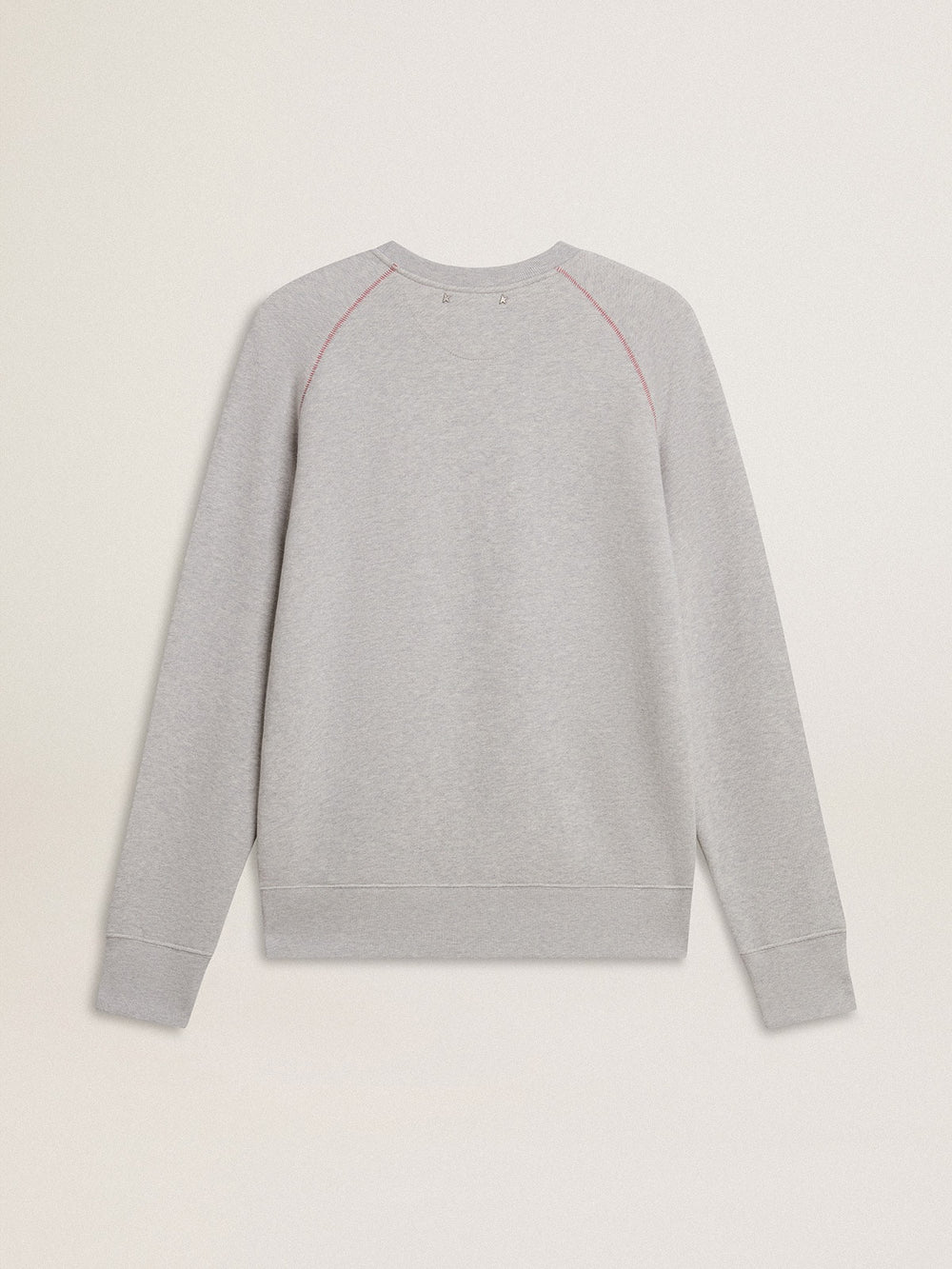 Golden Goose Men’s gray round neck sweatshirt with contrast stitching