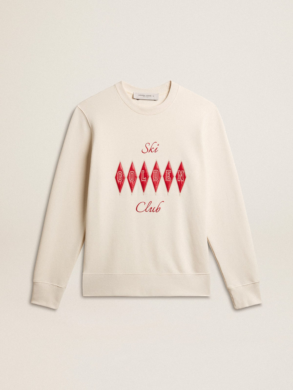 Golden Goose Men's cotton crew-neck sweatshirt with embroidered lettering