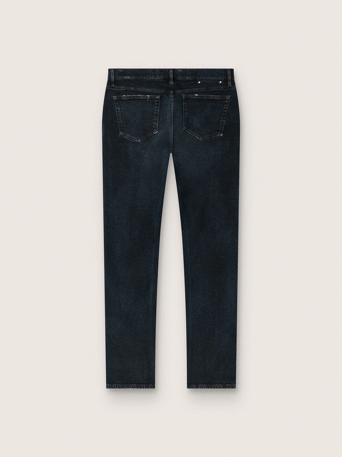 Golden Goose Men’s slim-fit jeans in dark indigo stretch denim