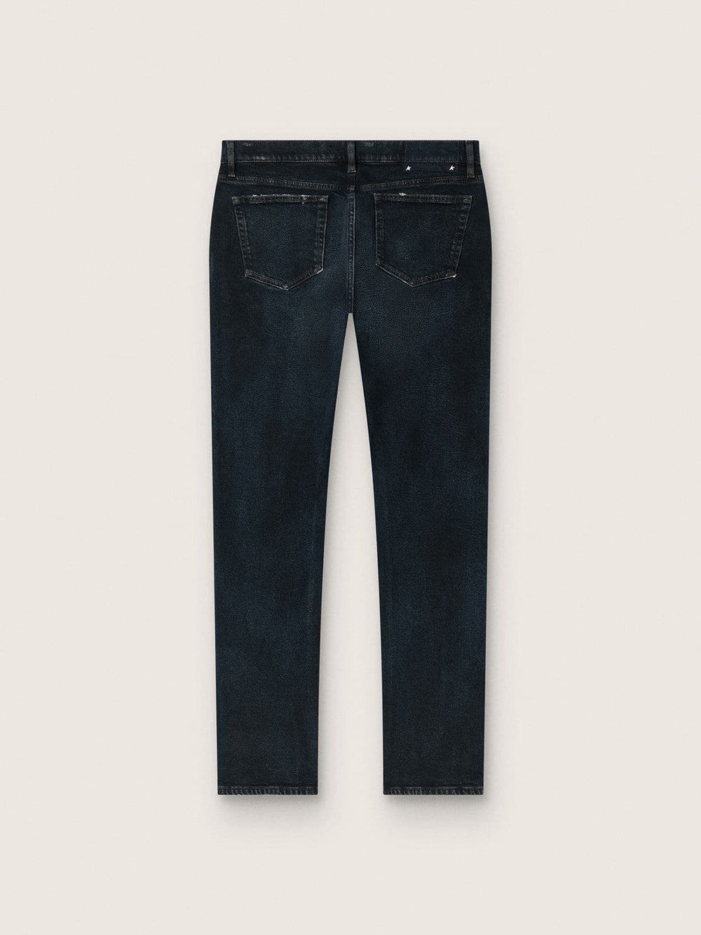 Golden Goose Men’s slim-fit jeans in dark indigo stretch denim