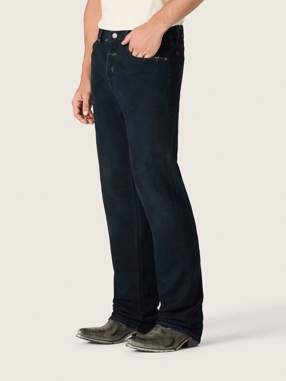 Golden Goose Men’s slim-fit jeans in dark indigo stretch denim