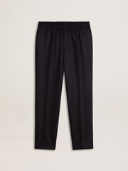 Golden Goose Men's wool pants with vertical thin stripes