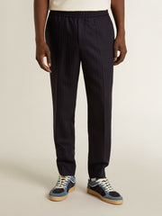 Golden Goose Men's wool pants with vertical thin stripes