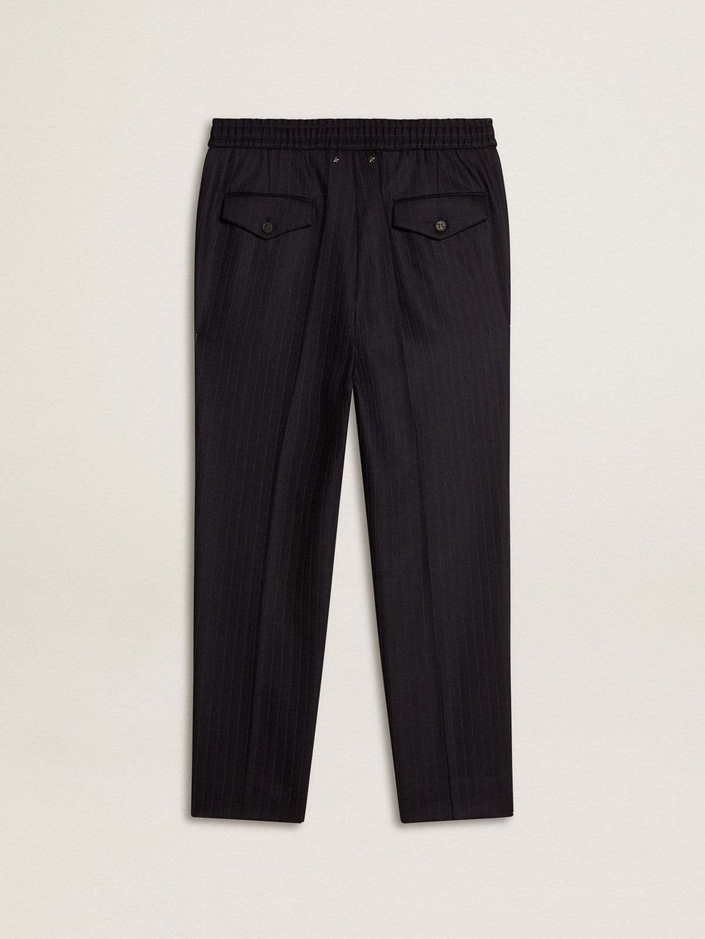 Golden Goose Men's wool pants with vertical thin stripes