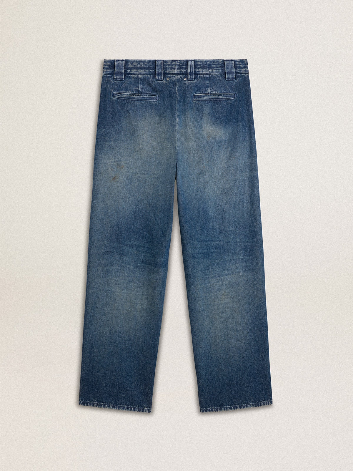 Golden Goose Men's denim chinos with distressed details