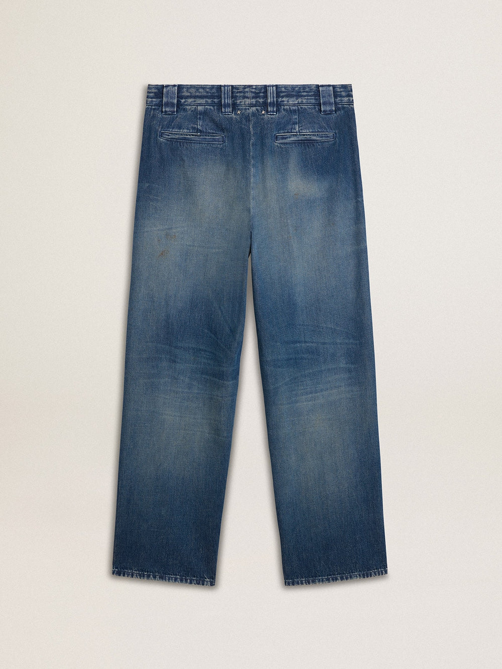 Golden Goose Men's denim chinos with distressed details