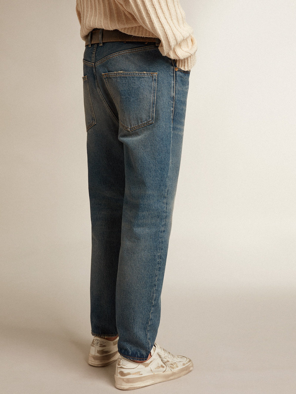Golden Goose Men's slim fit jeans with medium wash