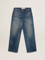 Golden Goose Men's loose fit medium wash CNY jeans