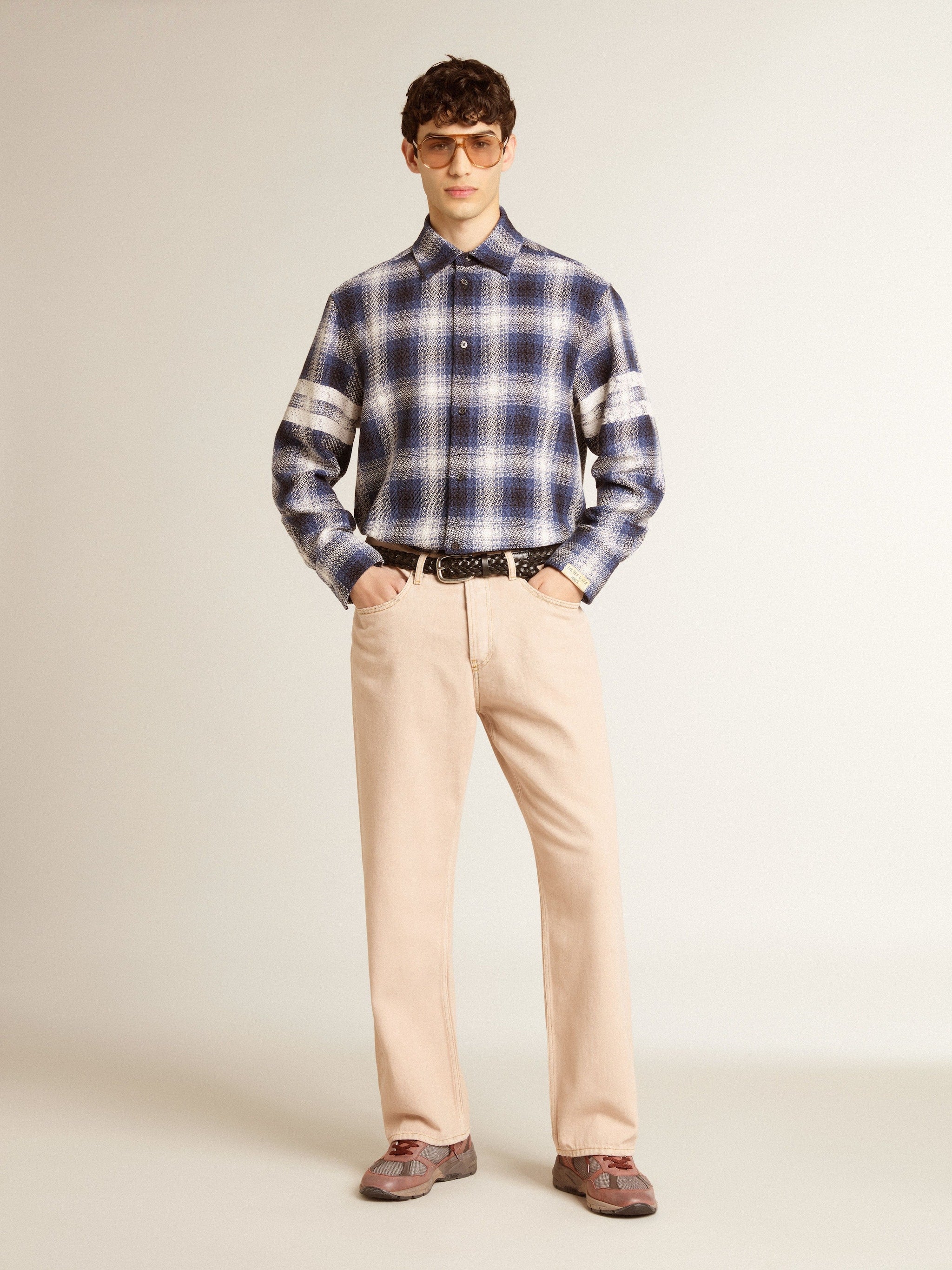 Golden Goose Men's pink dyed jeans