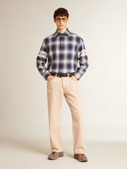 Golden Goose Men's pink dyed jeans