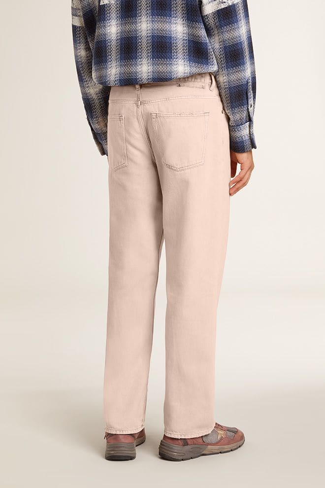 Golden Goose Men's pink dyed jeans