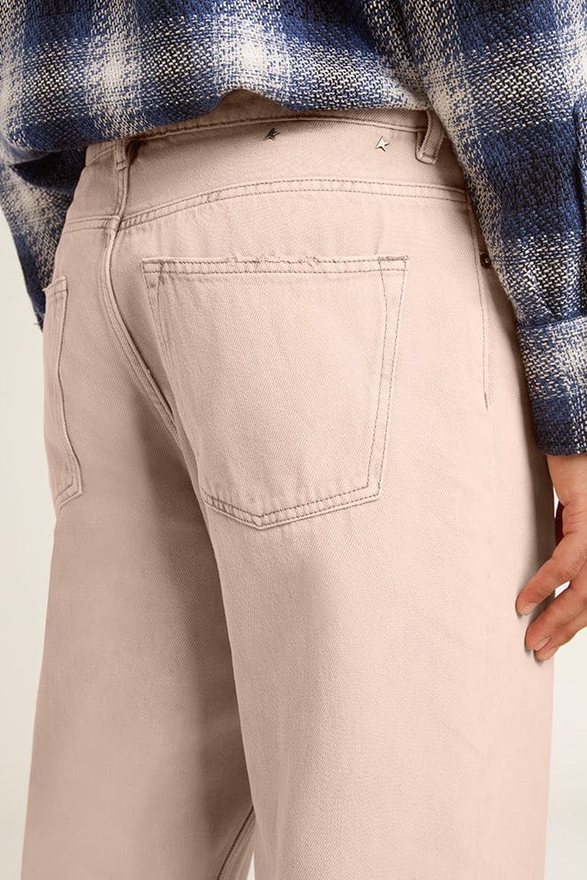 Golden Goose Men's pink dyed jeans