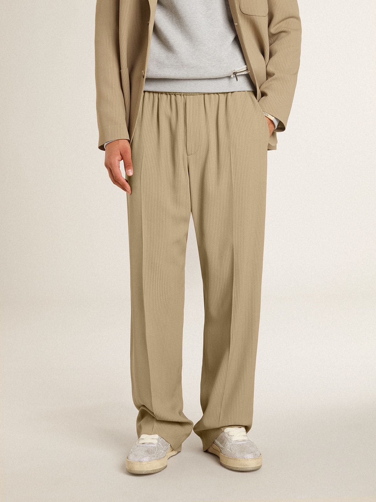 Golden Goose Men's travertine-colored joggers