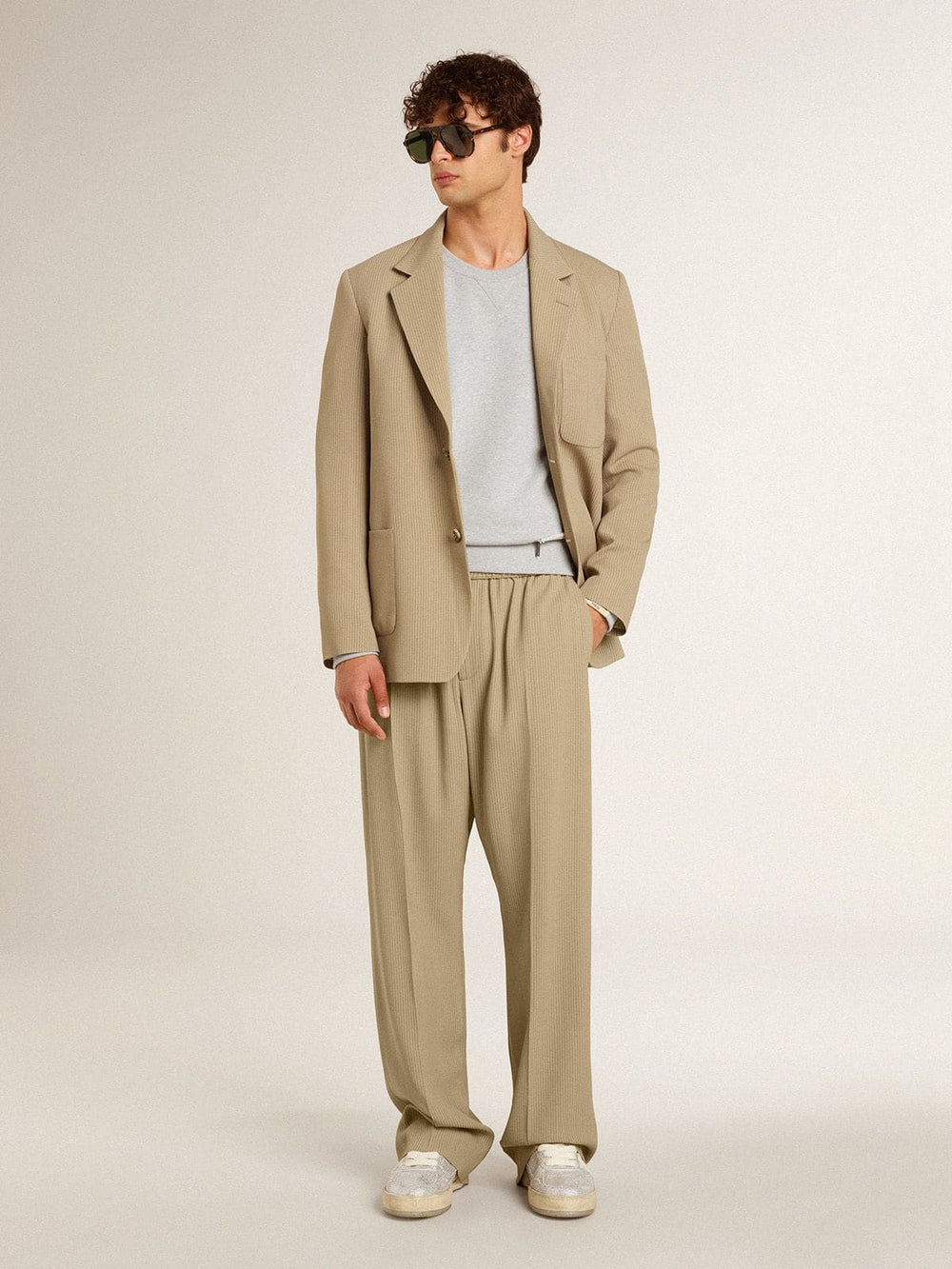 Golden Goose Men's travertine-colored joggers