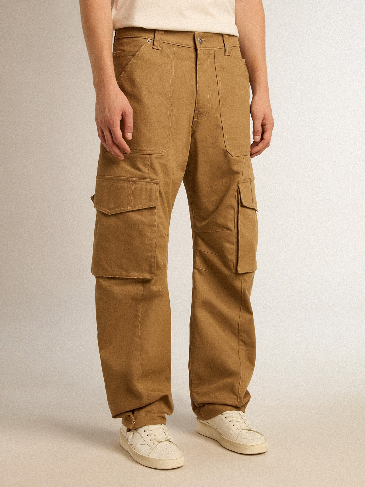 Golden Goose Beige khaki cargo pants