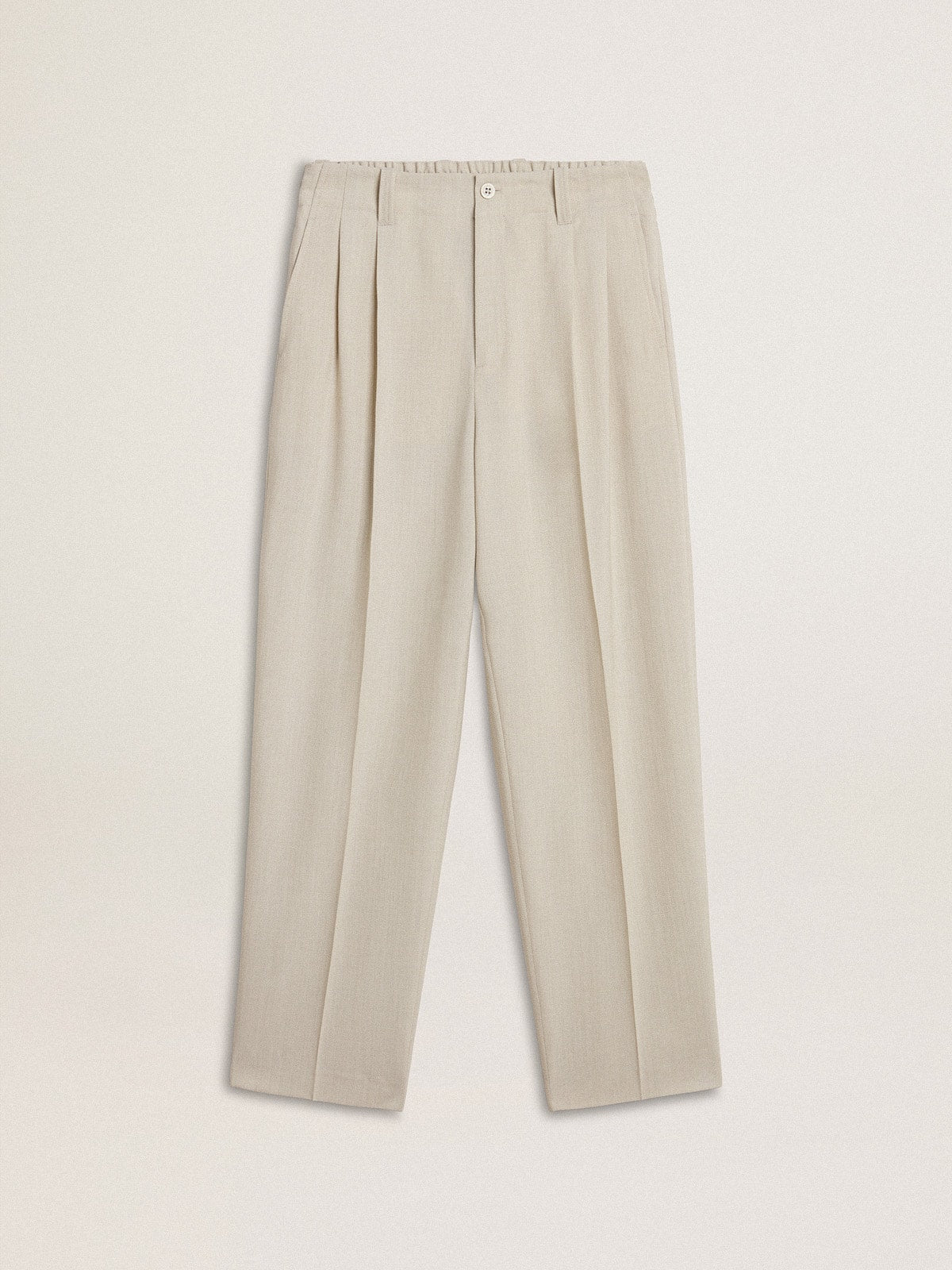 Golden Goose Men's joggers in khaki wool blend
