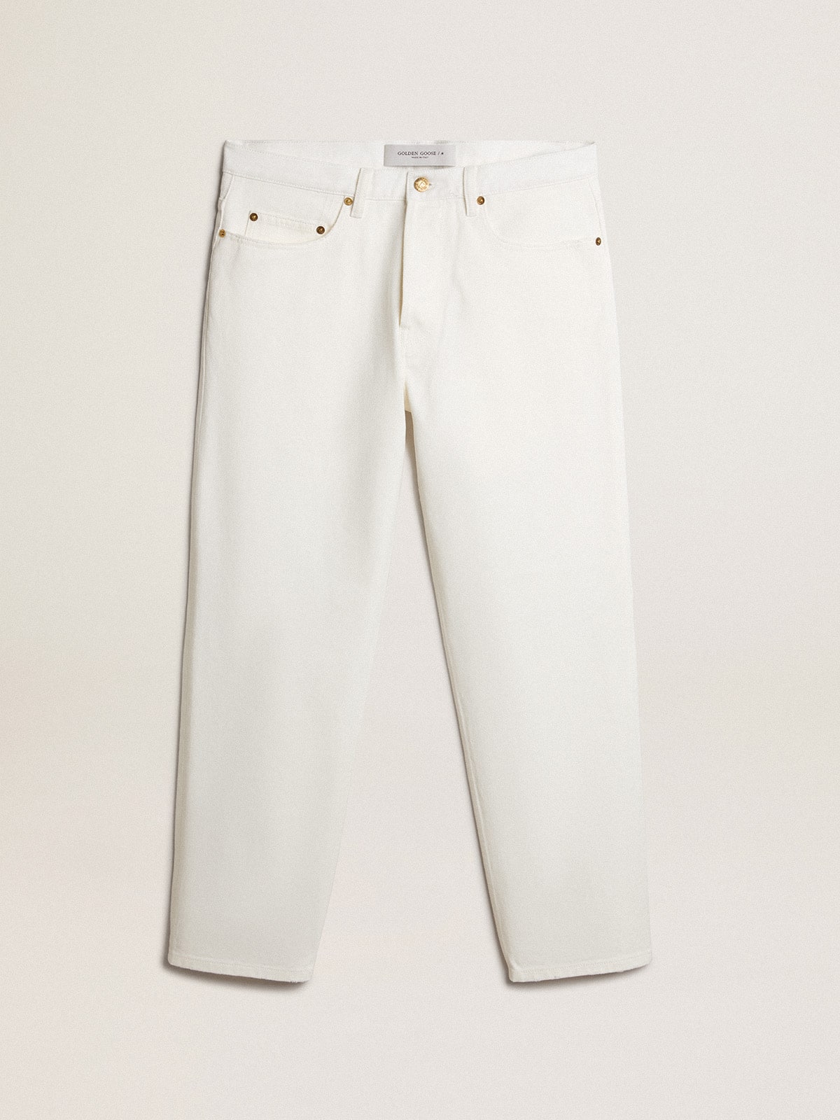 Golden Goose Men's white denim pants
