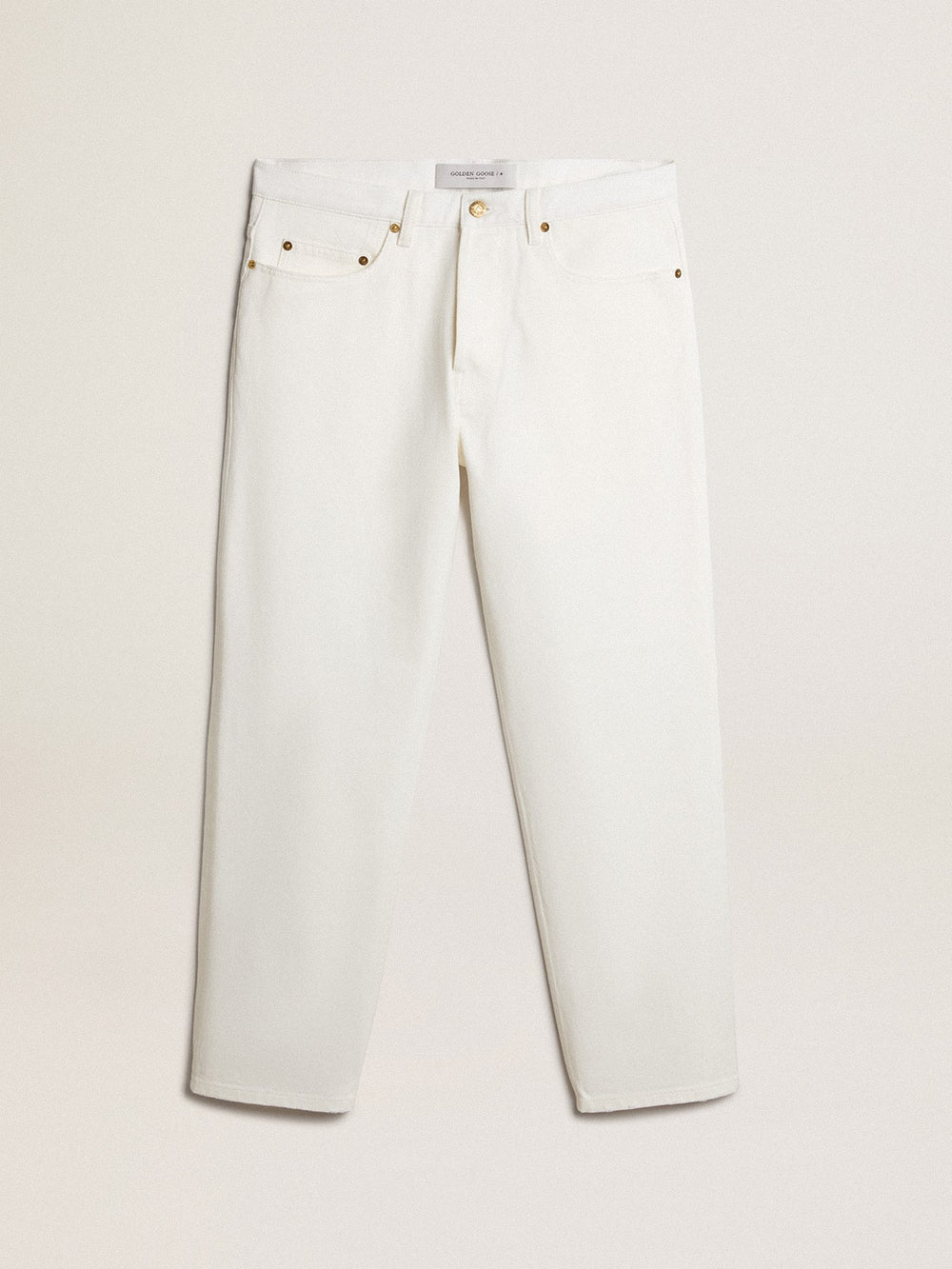 Golden Goose Men's white denim pants