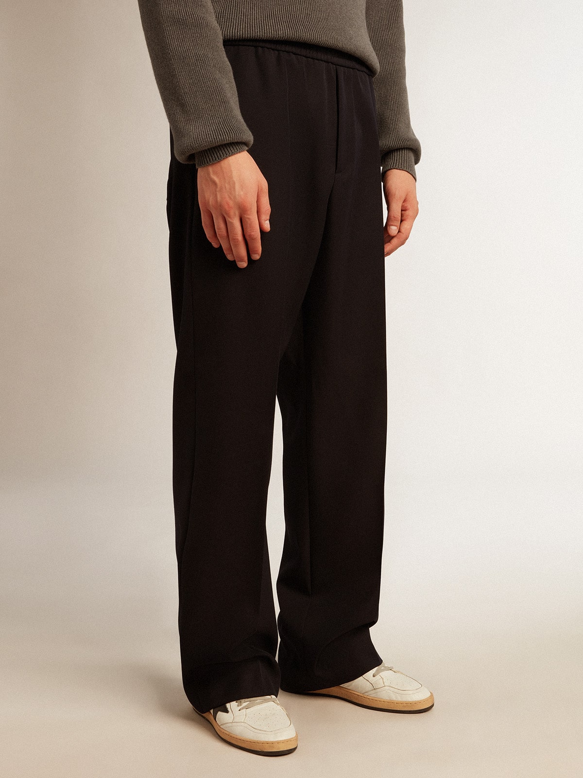 Golden Goose Men’s joggers in dark blue wool