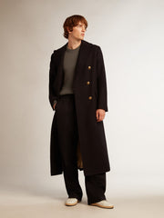 Golden Goose Men’s joggers in dark blue wool