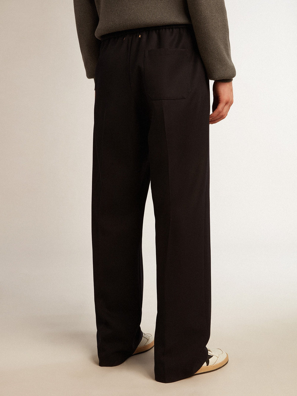 Golden Goose Men’s joggers in dark blue wool