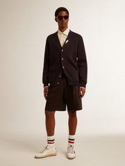 Golden Goose Men's Bermuda shorts in black cotton