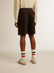 Golden Goose Men's Bermuda shorts in black cotton