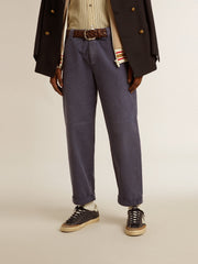 Golden Goose Men's chinos in blue with a lived-in effect