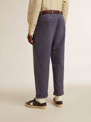 Golden Goose Men's chinos in blue with a lived-in effect