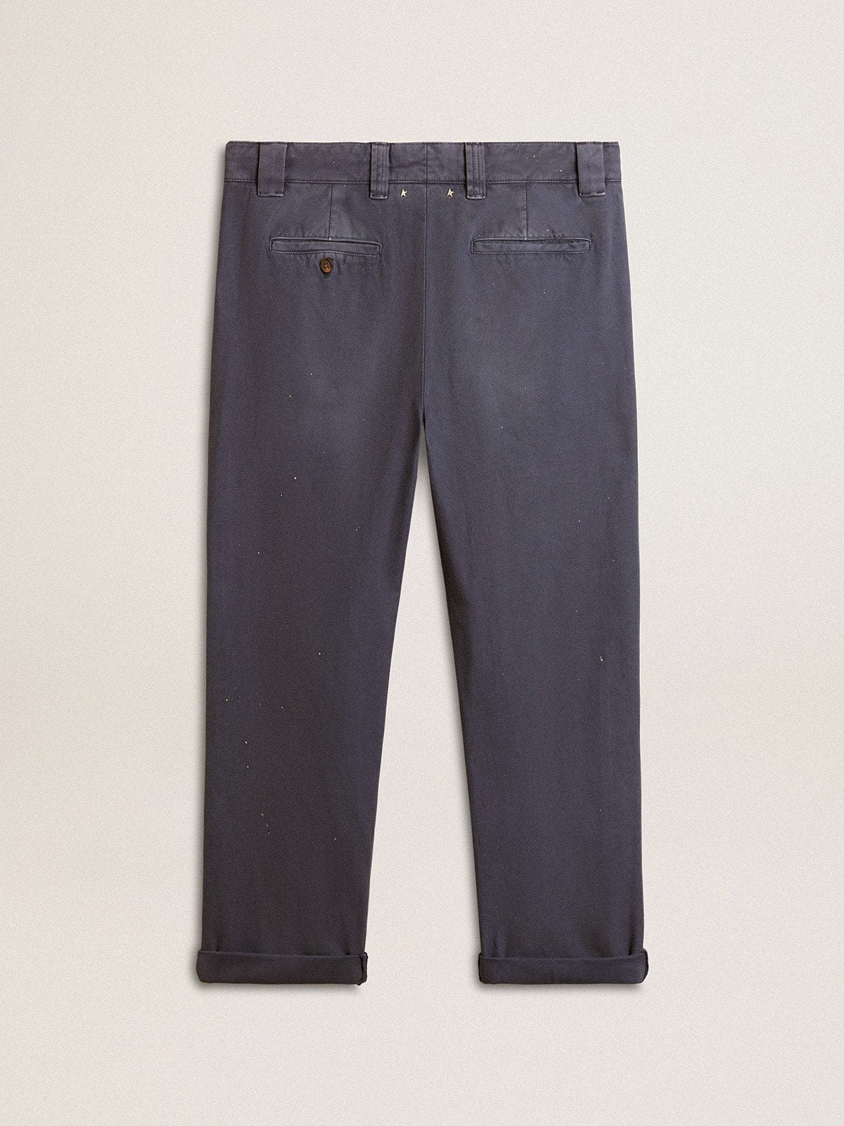 Golden Goose Men's chinos in blue with a lived-in effect