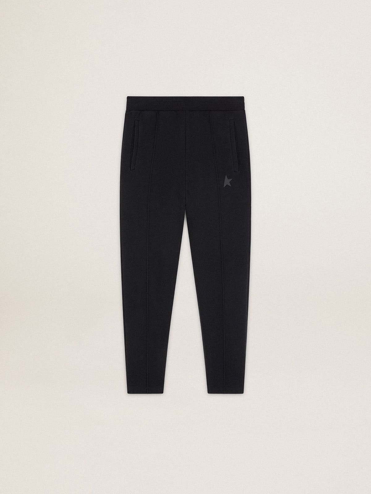Golden Goose Men's black joggers with star on the front