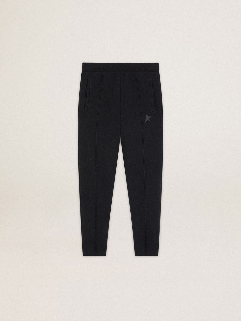 Golden Goose Men's black joggers with star on the front