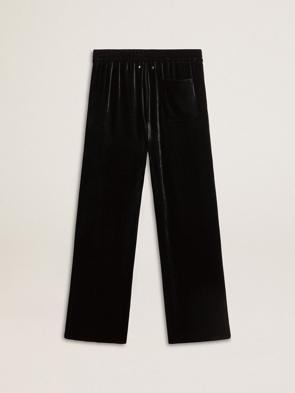 Golden Goose Men's black velvet effect pants