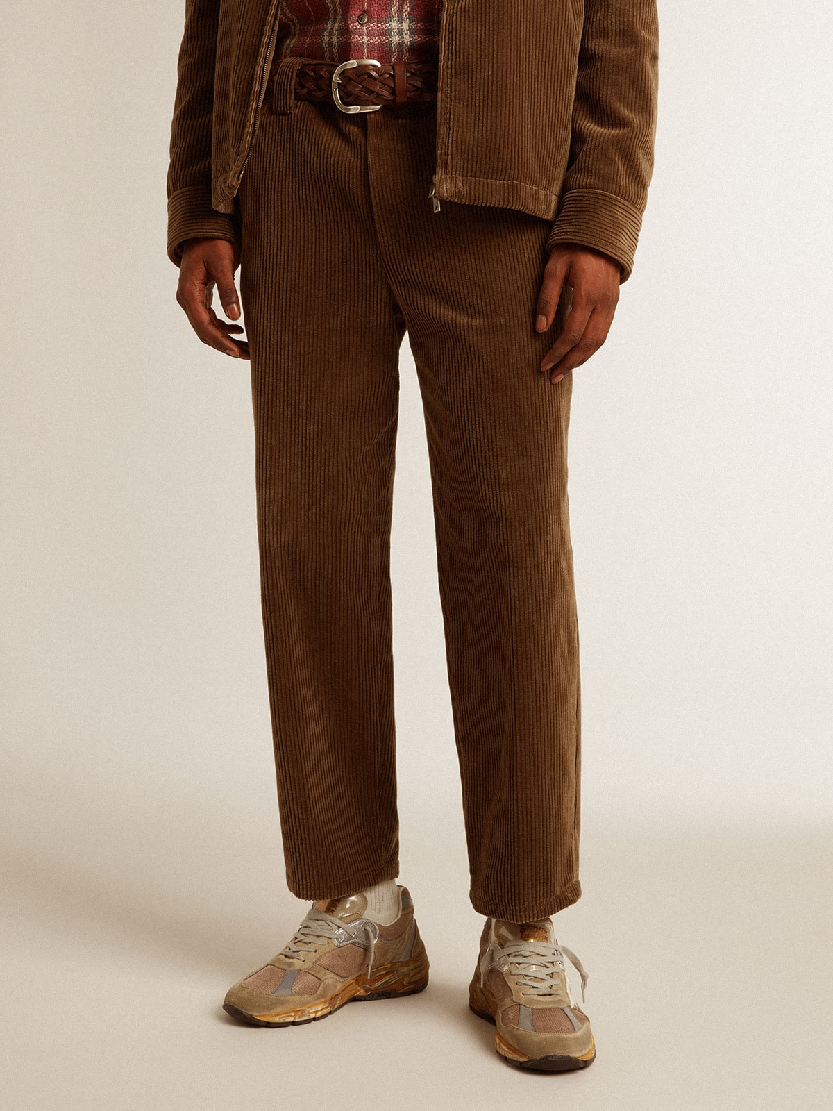 Golden Goose Men's dark olive corduroy pants