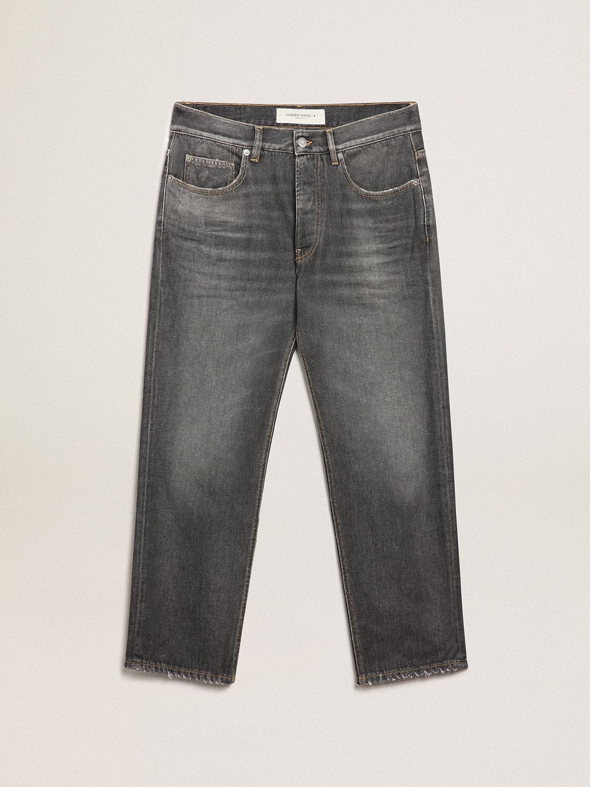 Golden Goose Men’s stonewashed-effect black jeans
