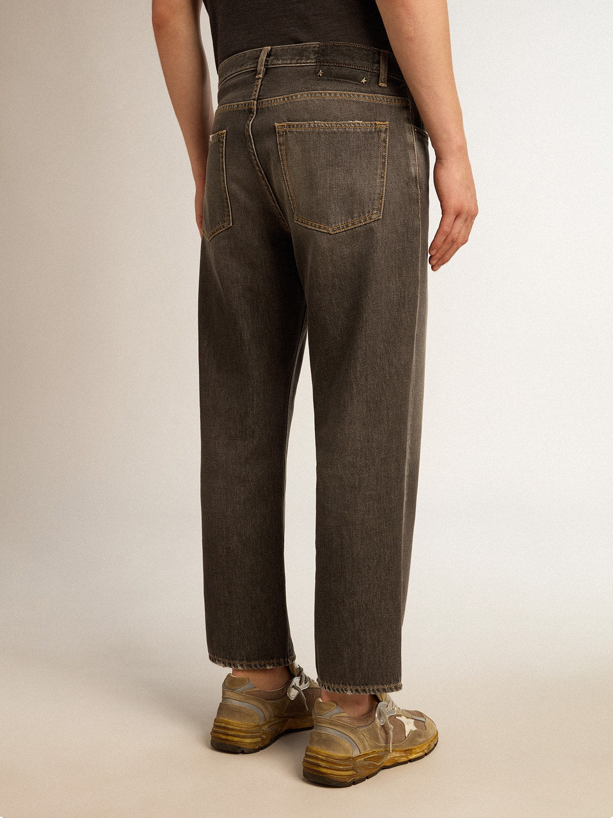 Golden Goose Men’s stonewashed-effect black jeans