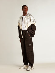 Golden Goose Black-colored ripstop nylon cargo pants