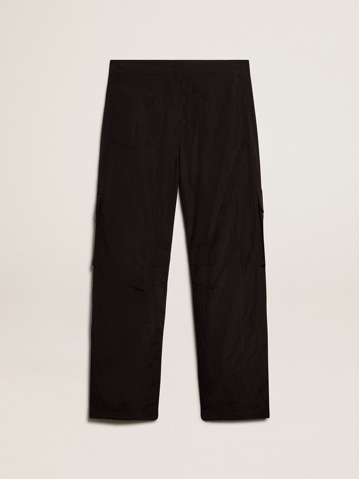 Golden Goose Black-colored ripstop nylon cargo pants