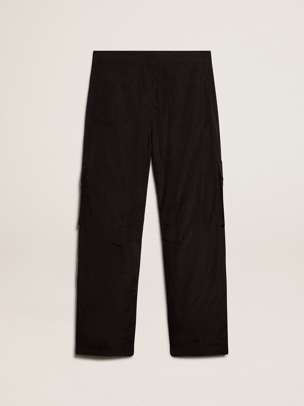 Golden Goose Black-colored ripstop nylon cargo pants