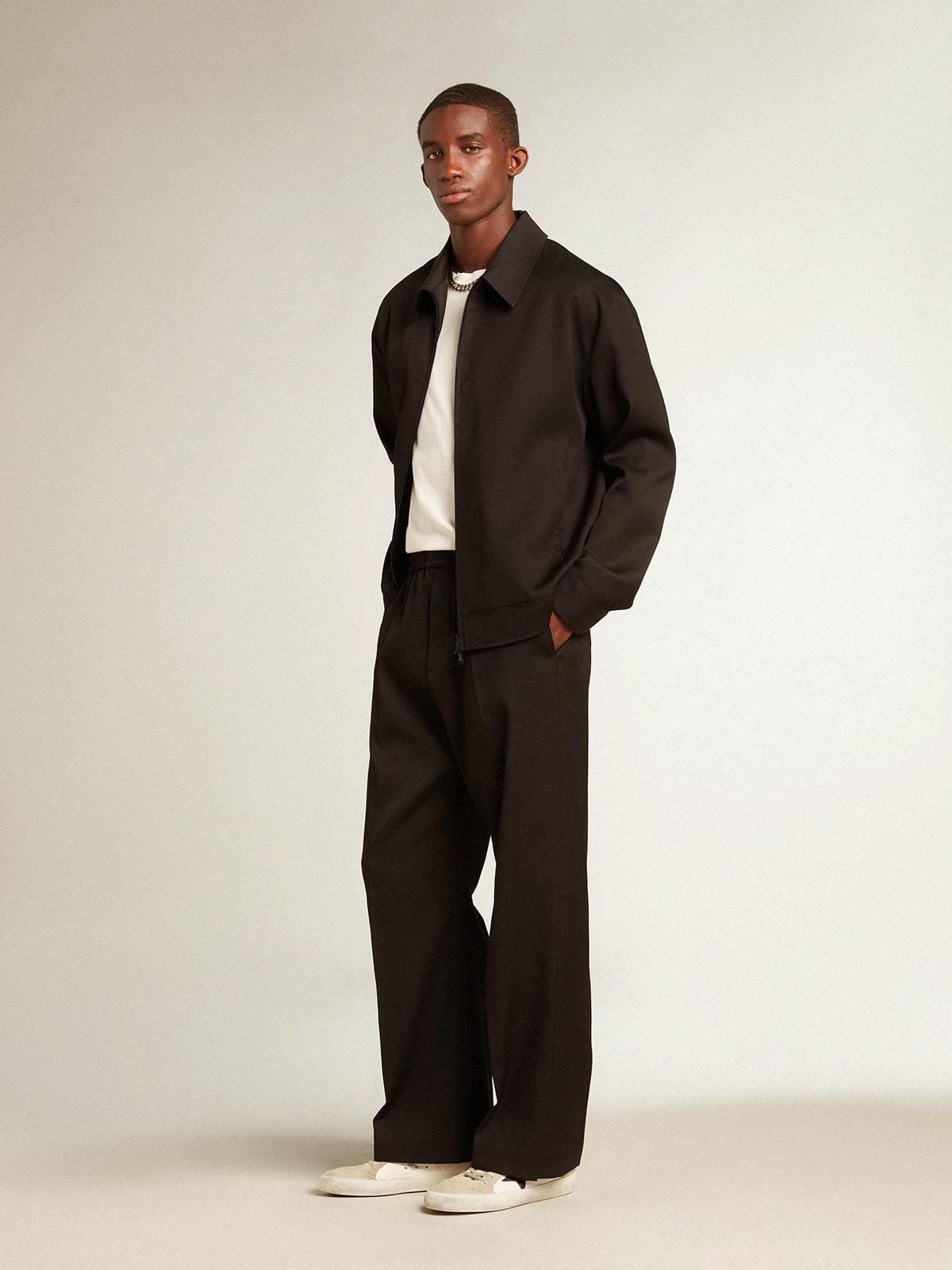 Golden Goose Men’s joggers in black wool
