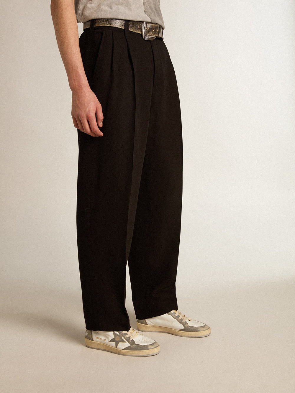 Golden Goose Black wool and viscose blend pants