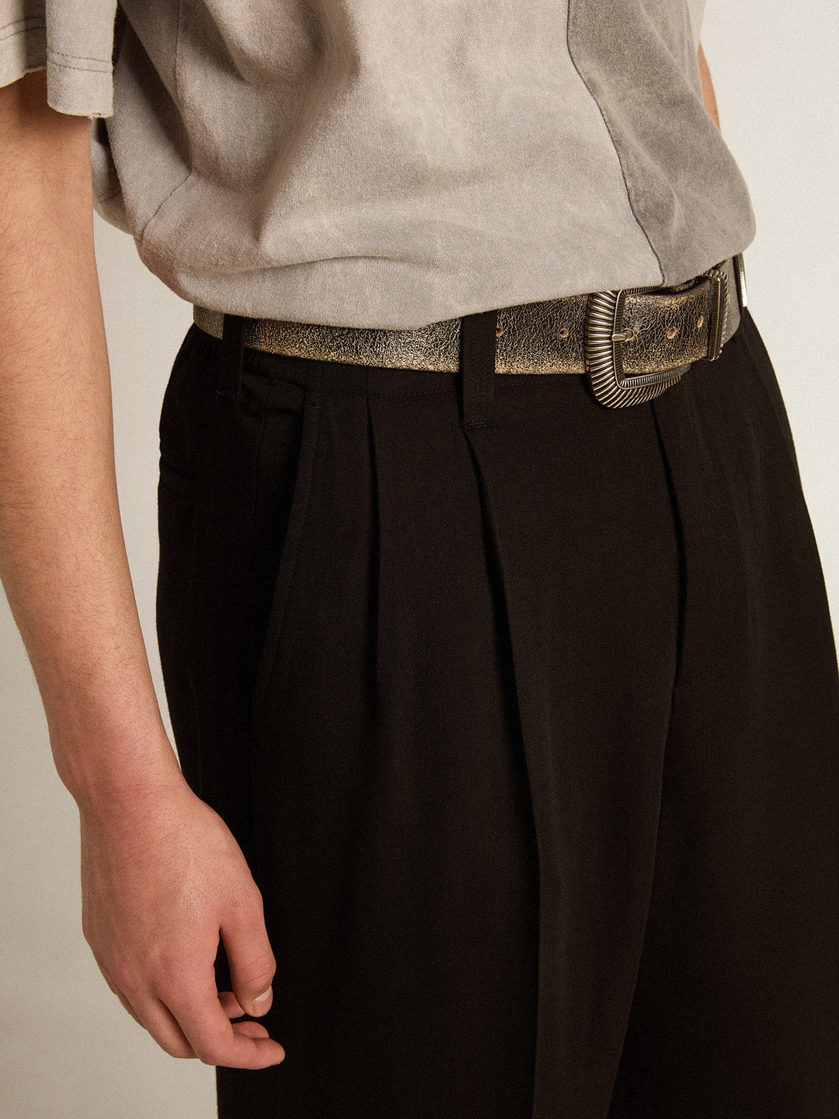 Golden Goose Black wool and viscose blend pants