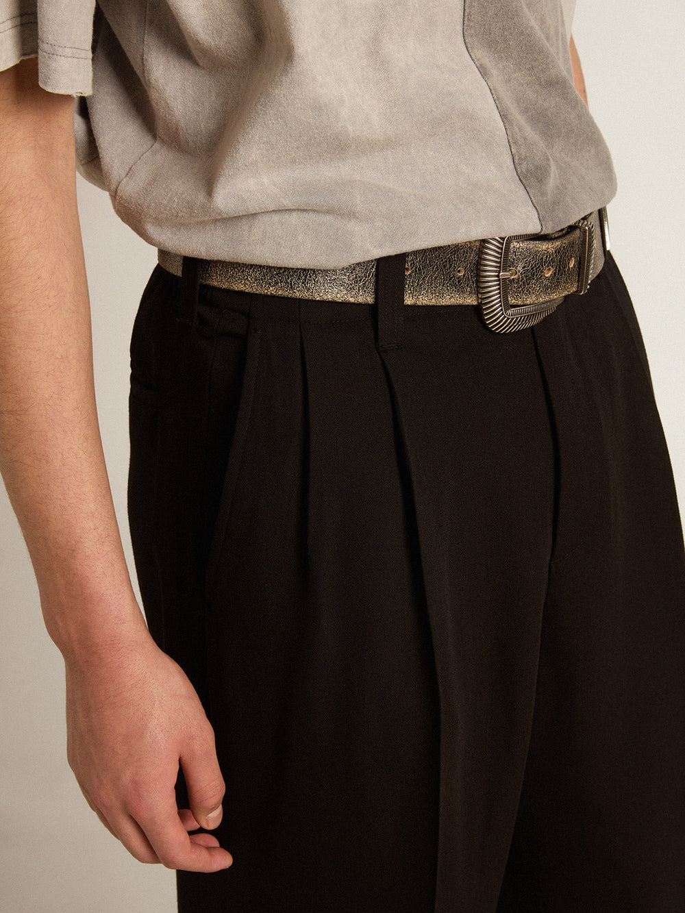 Golden Goose Black wool and viscose blend pants