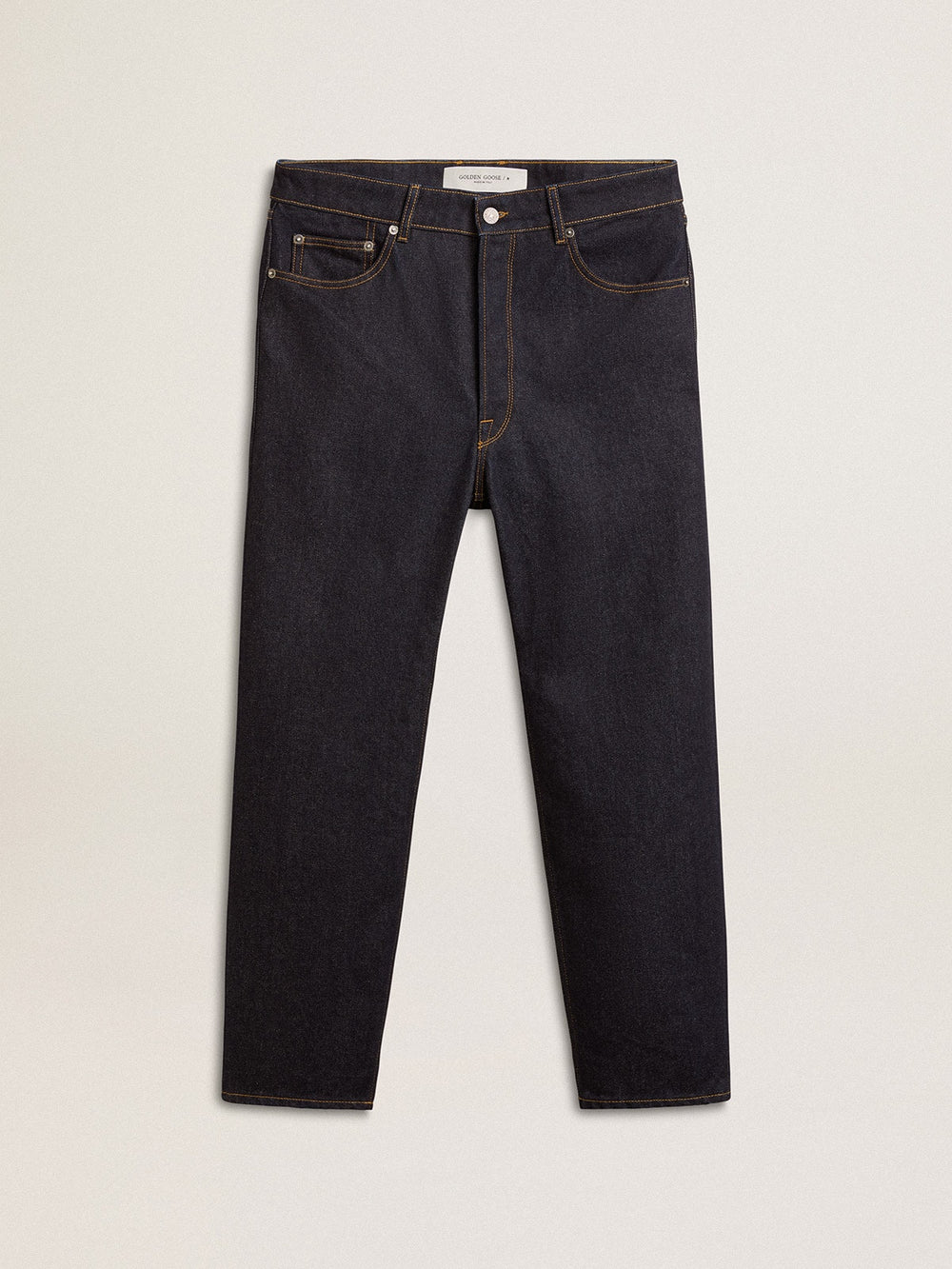 Golden Goose Men’s dark blue jeans in one-wash denim