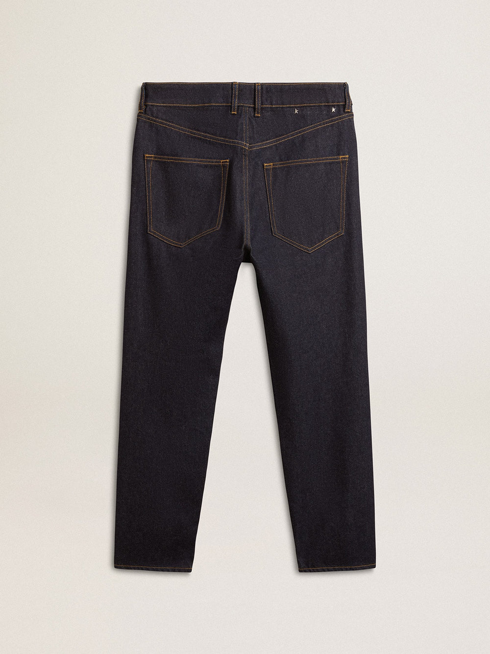 Golden Goose Men’s dark blue jeans in one-wash denim