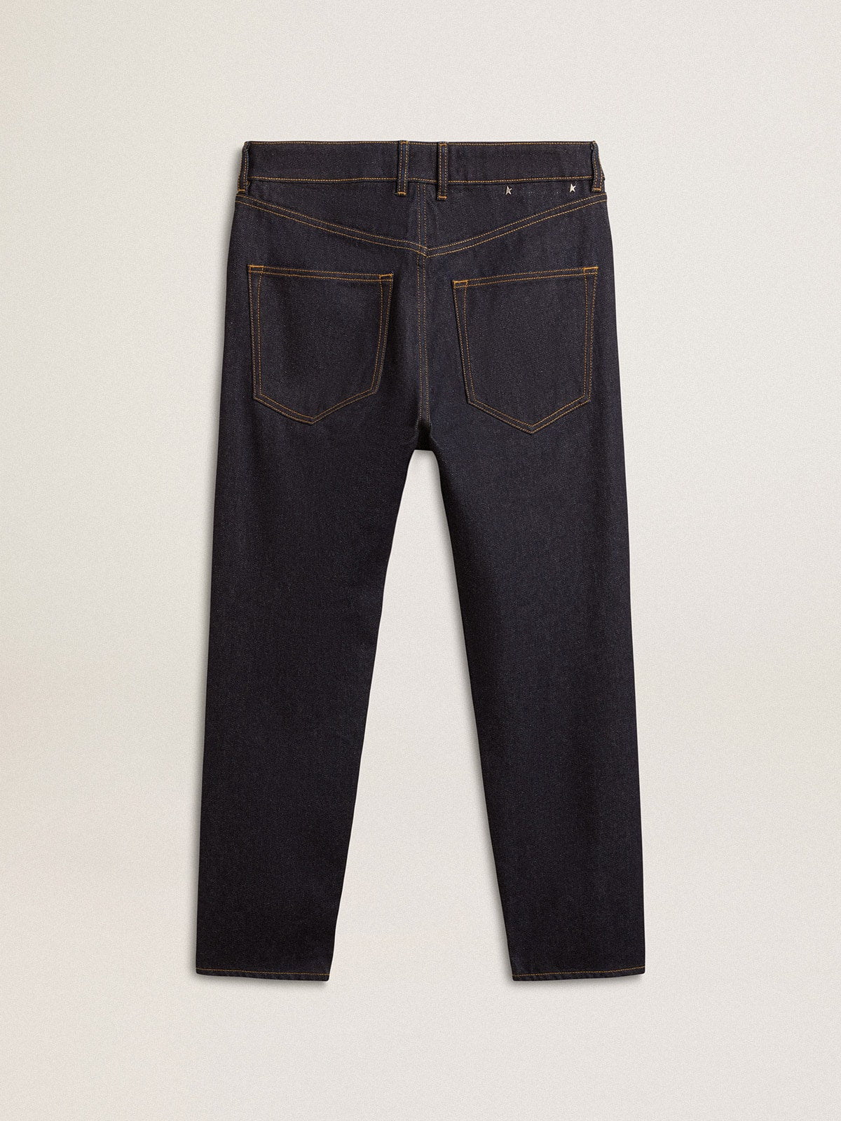 Golden Goose Men’s dark blue jeans in one-wash denim