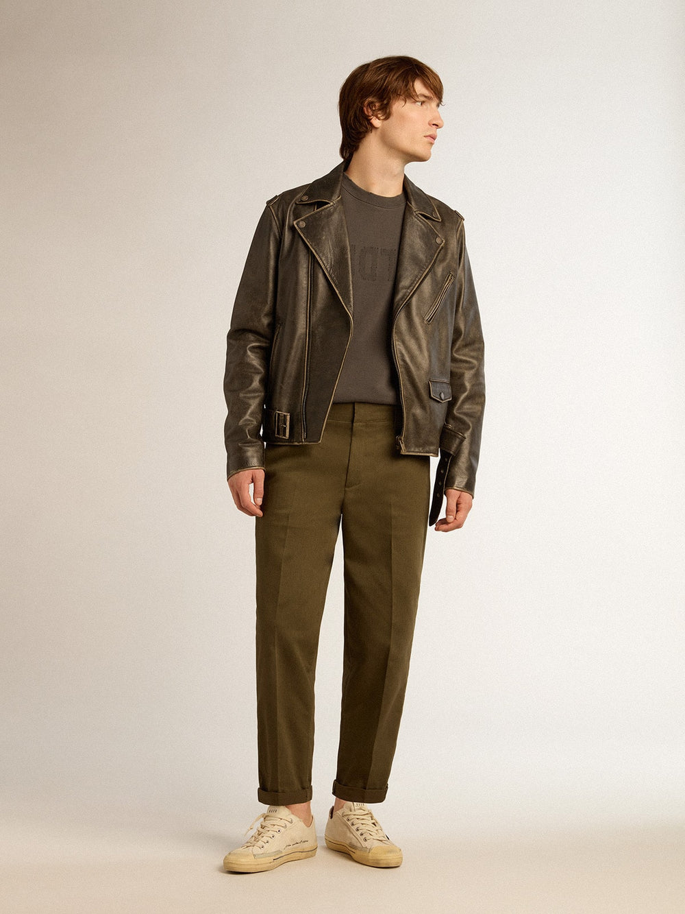 Golden Goose Military-green Golden Collection chinos